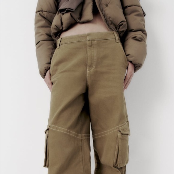 Zara cargo pants in light khaki - Picture 3 of 9